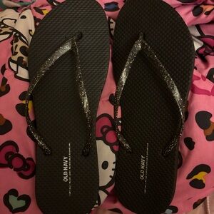 Old Navy Black Sparkle Sandals for Women